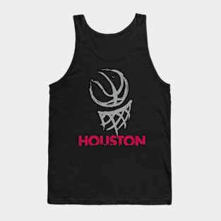 Vintage Houston Texas B-Ball Basketball Game Fans Tank Top